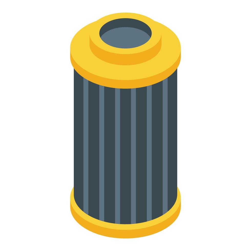 Car air filter icon, isometric style vector