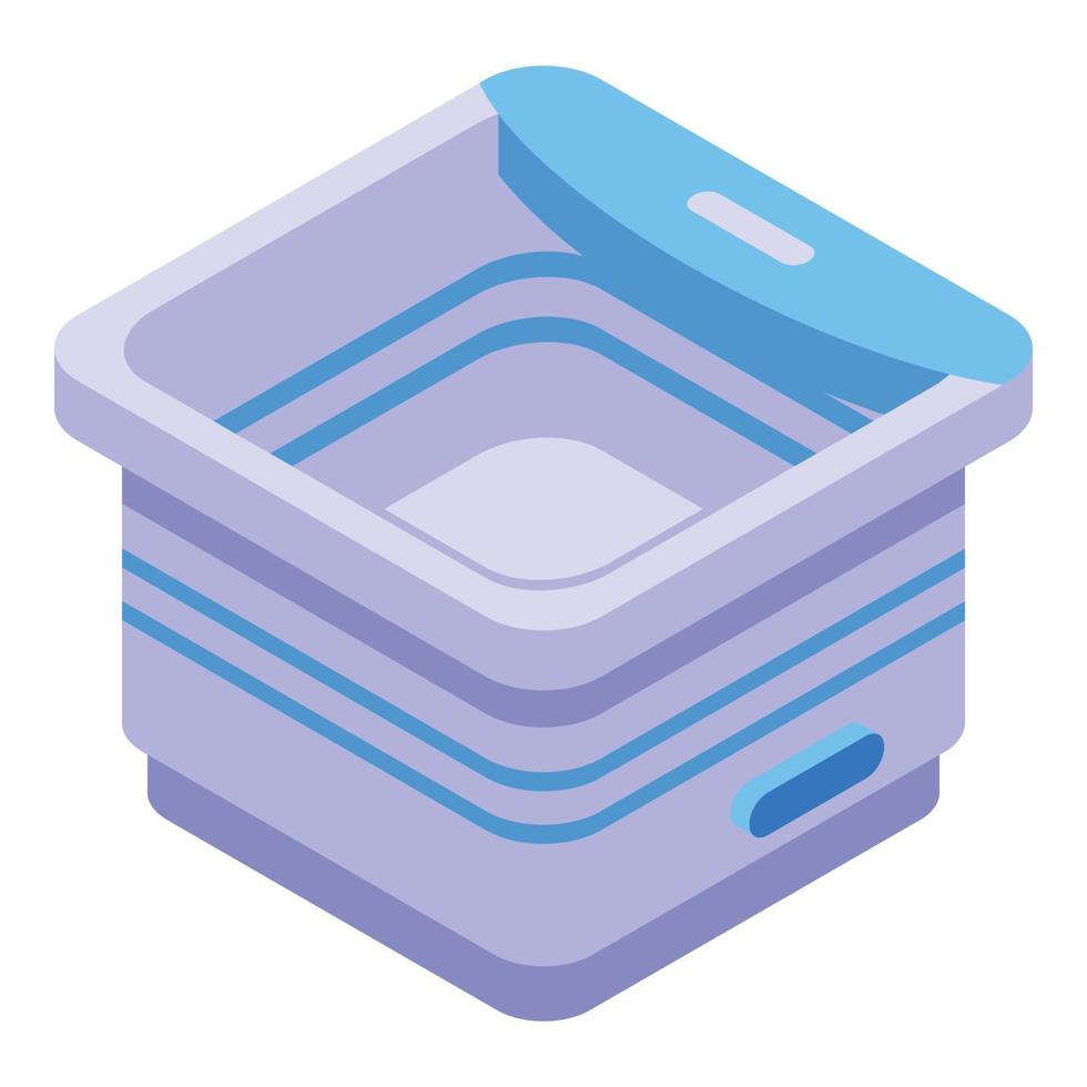 Calm foot bath icon, isometric style vector