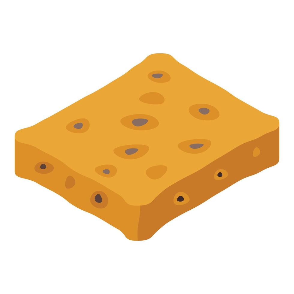 Nuts snack bar icon, isometric style vector