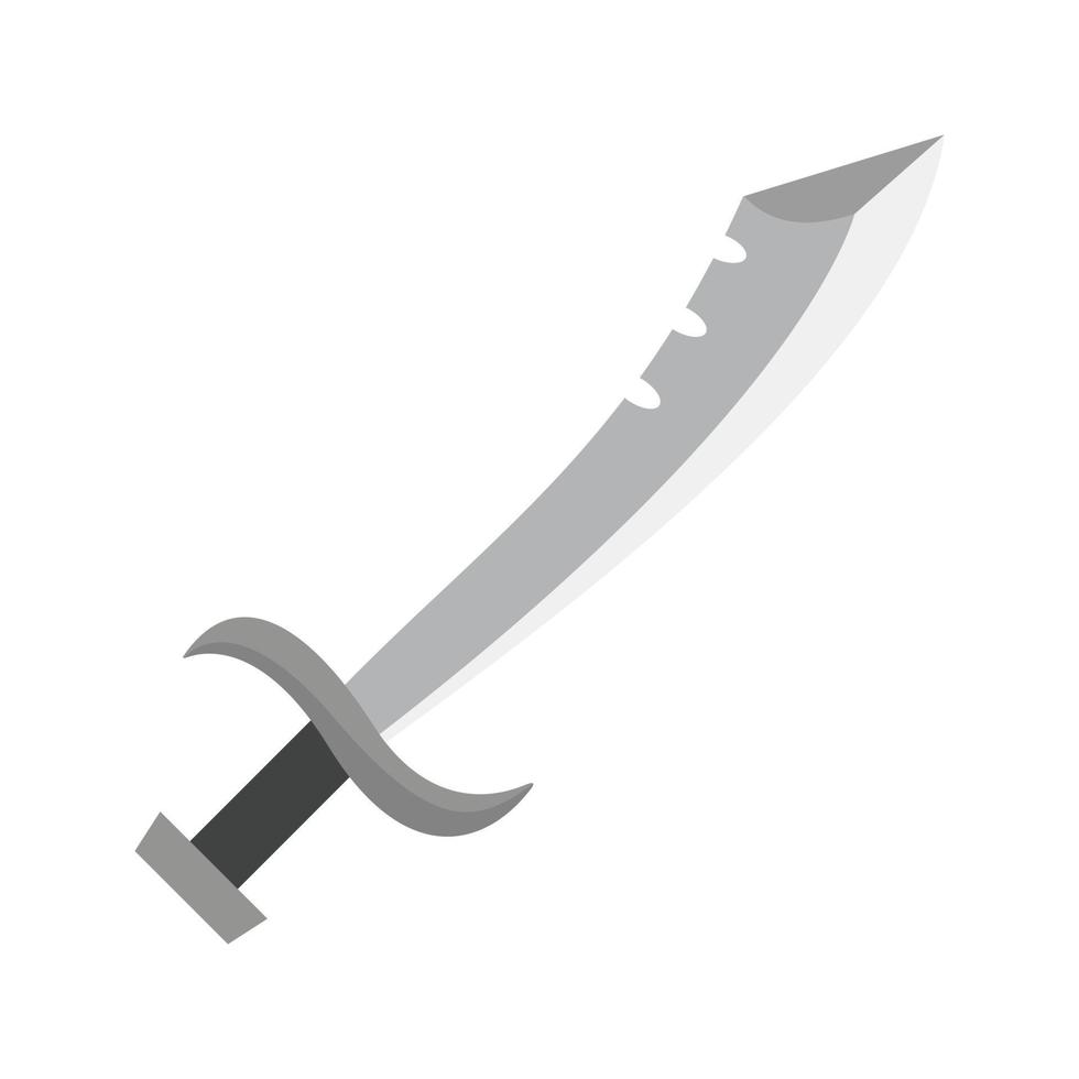 Pirate Sword Flat Greyscale Icon vector