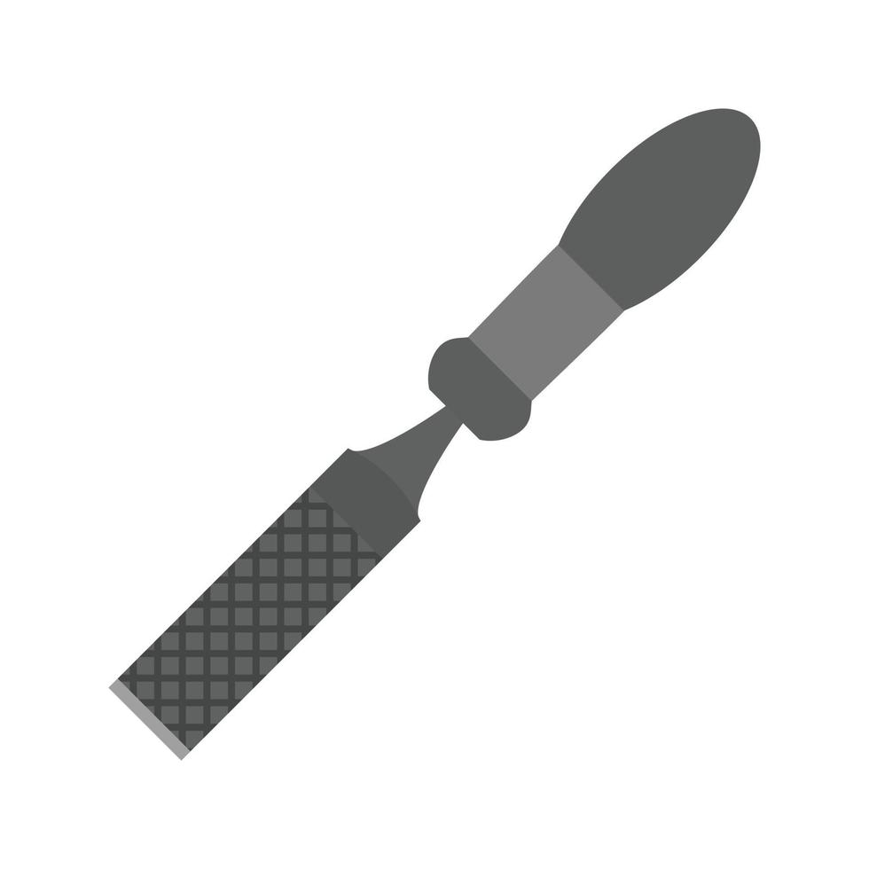 Chisel Flat Greyscale Icon vector