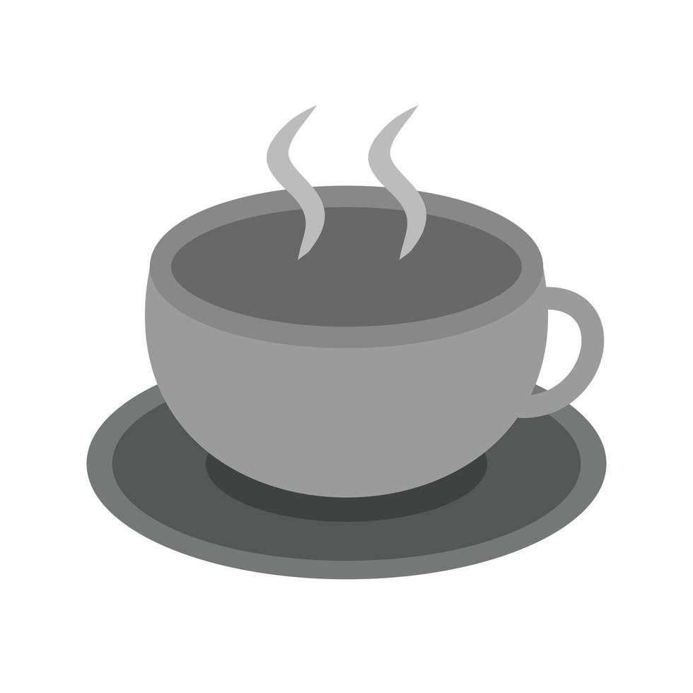 Hot Coffee Flat Greyscale Icon vector