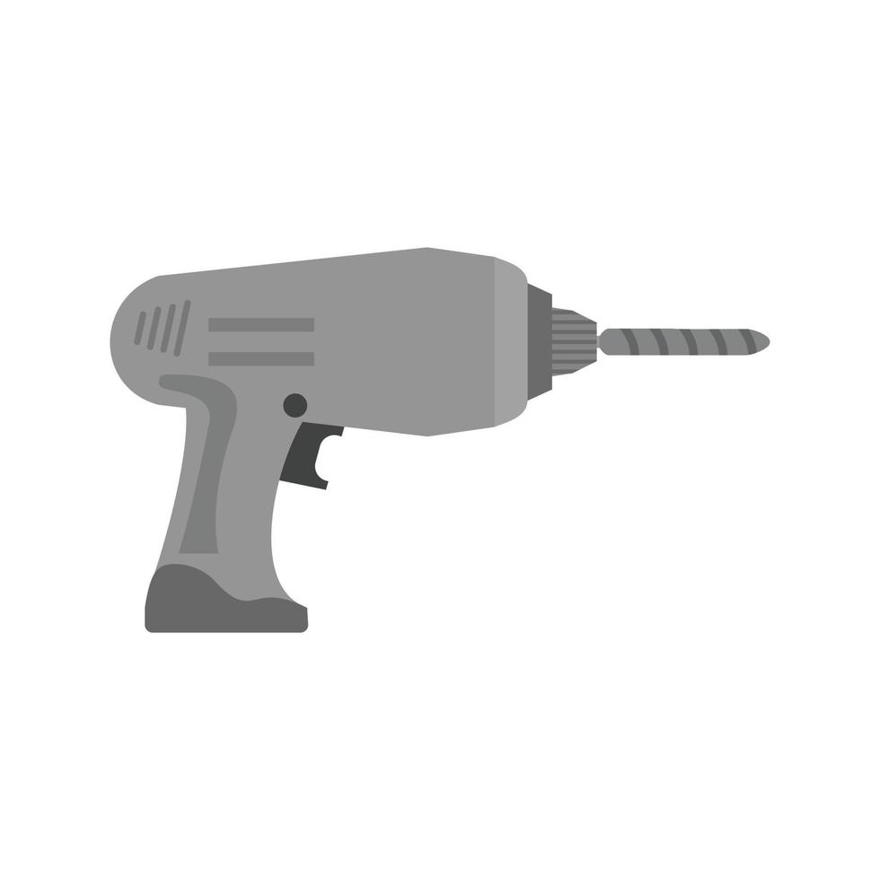 Drill Flat Greyscale Icon vector