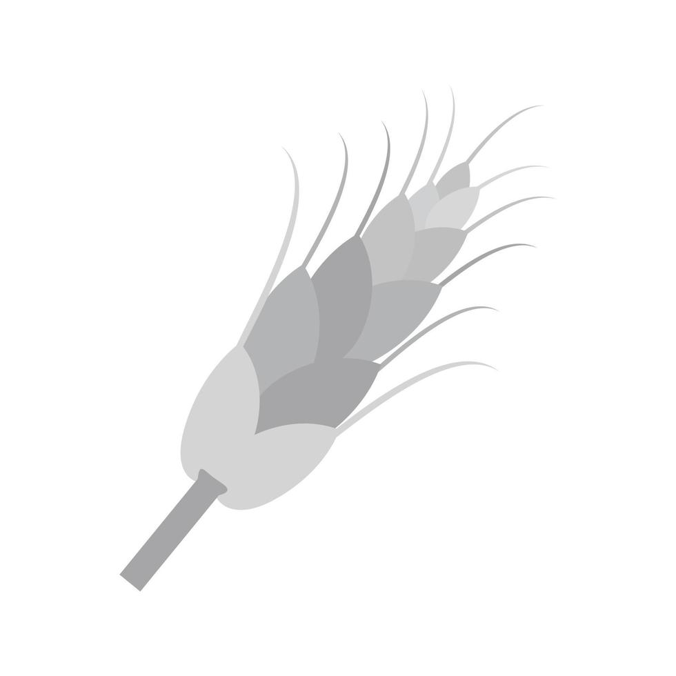 Wheat Flat Greyscale Icon vector