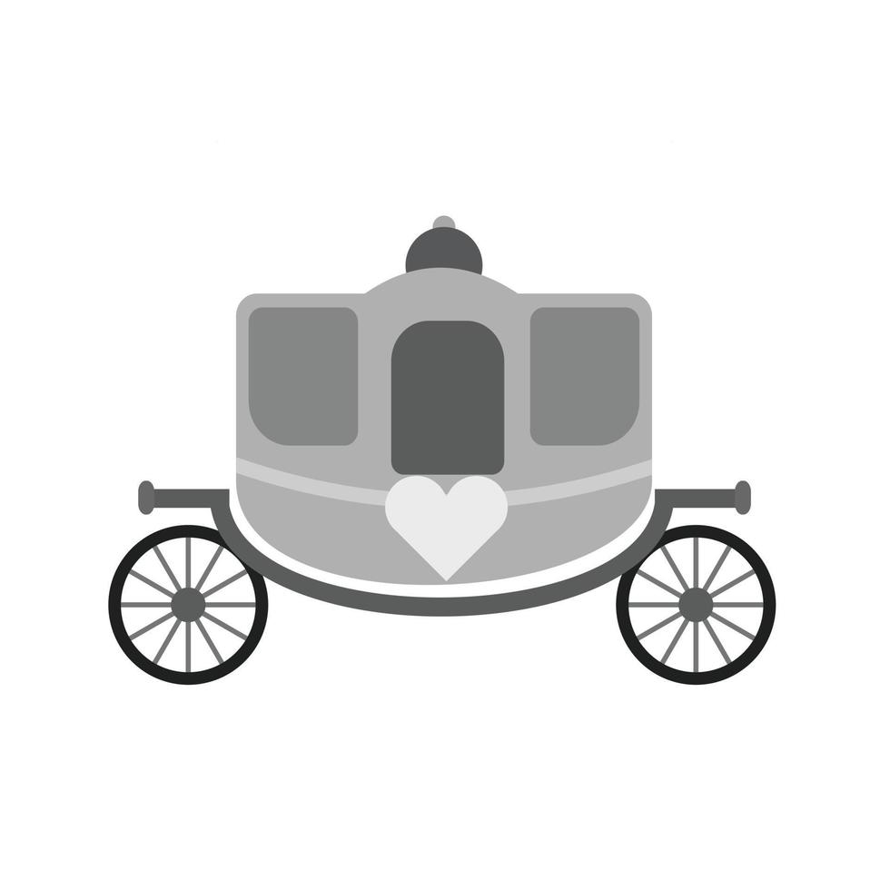 Carriage Flat Greyscale Icon vector