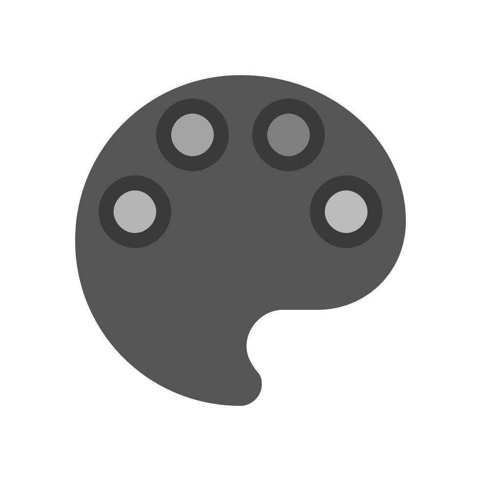 Color Lens Flat Greyscale Icon vector