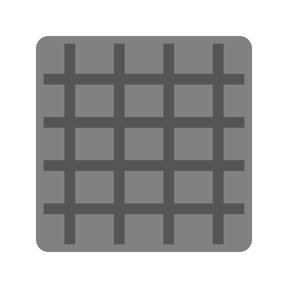 cuadrícula en icono plano en escala de grises vector