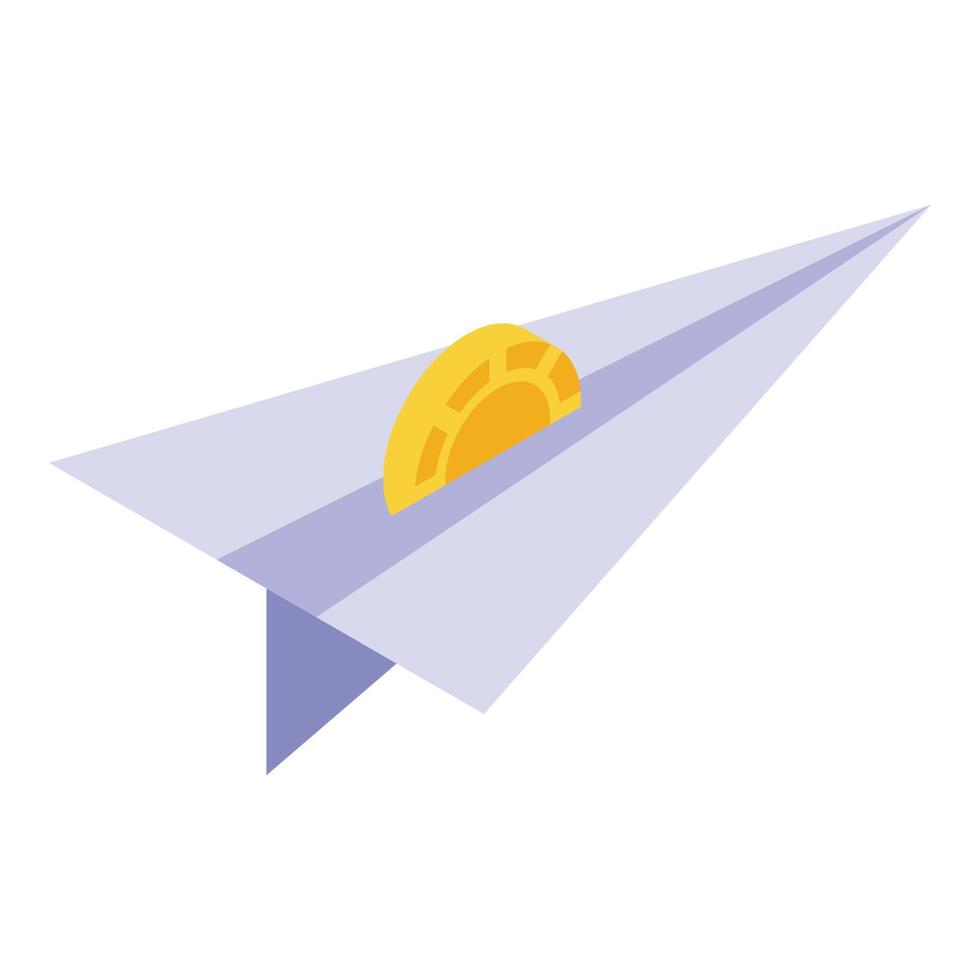 Mobile payment icon, isometric style vector