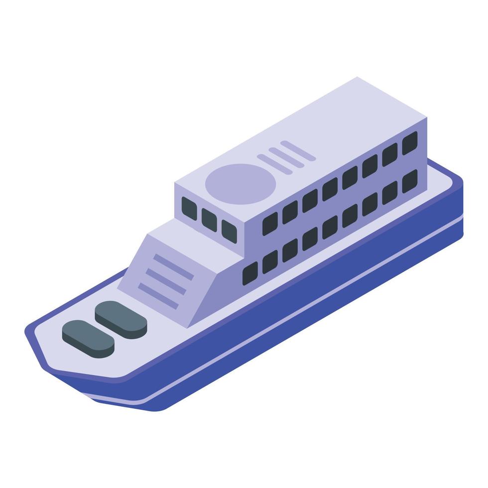 Ferry vehicle icon, isometric style vector