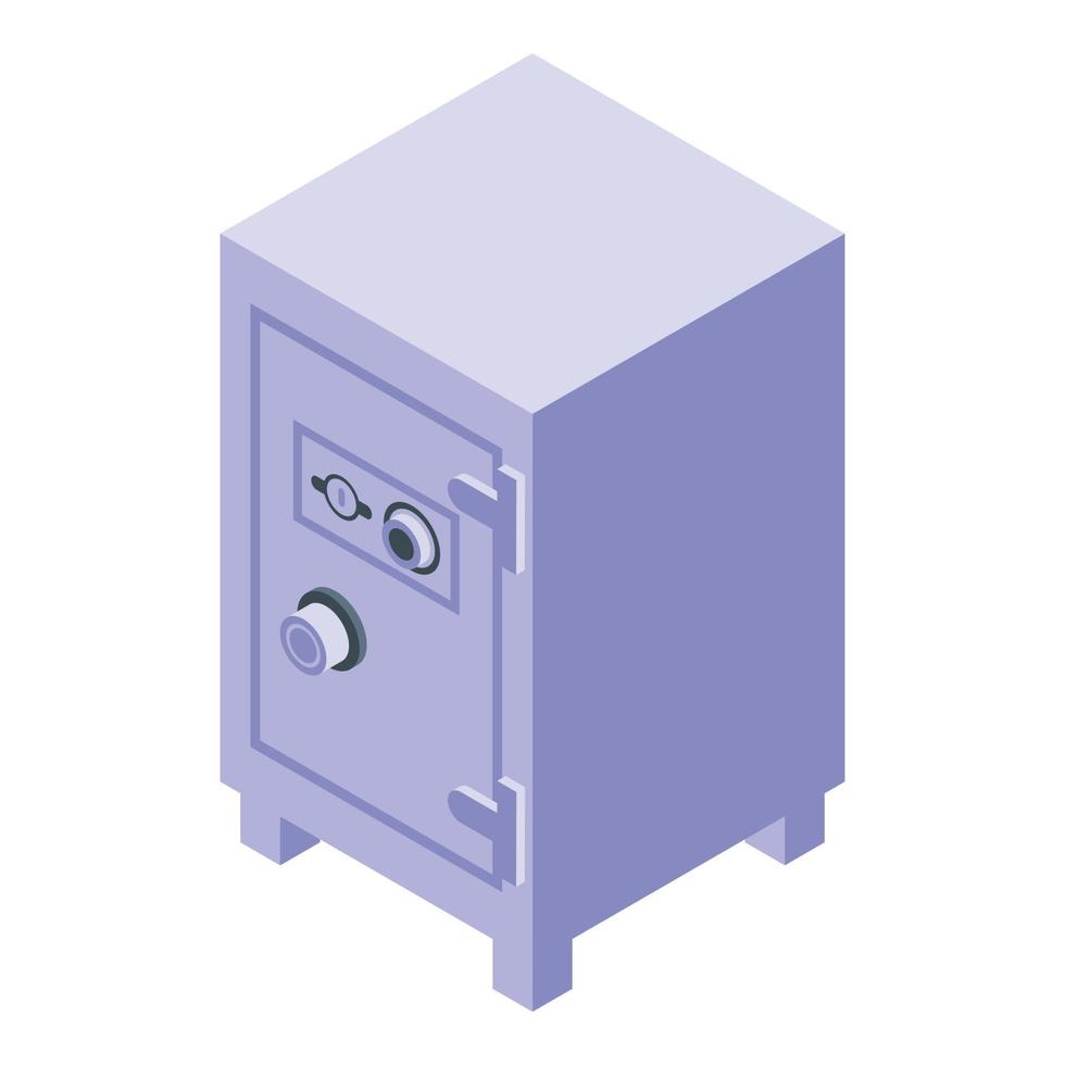 Safe money bank icon, isometric style vector