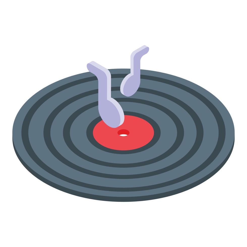 Music online shopping icon, isometric style vector