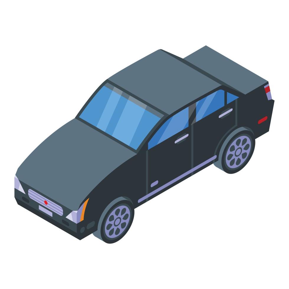 icono de subasta de coches, estilo isométrico vector