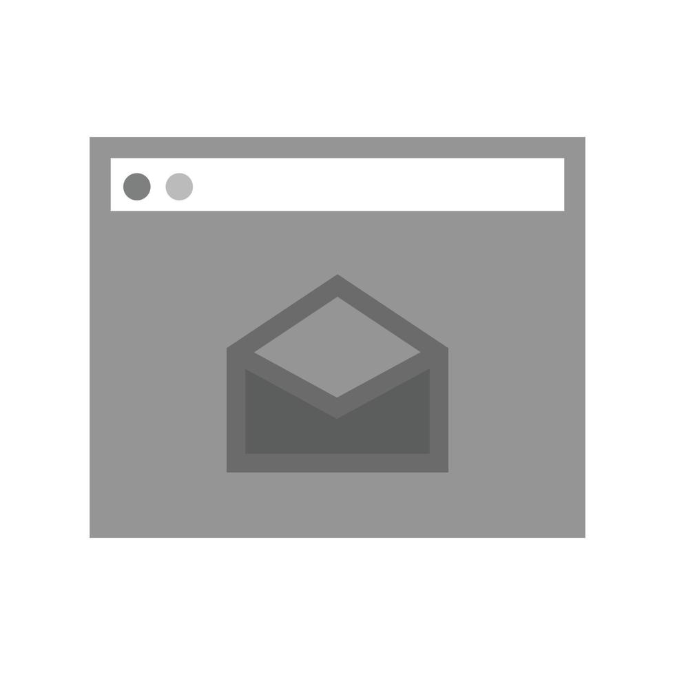 Open in Browser Flat Greyscale Icon vector