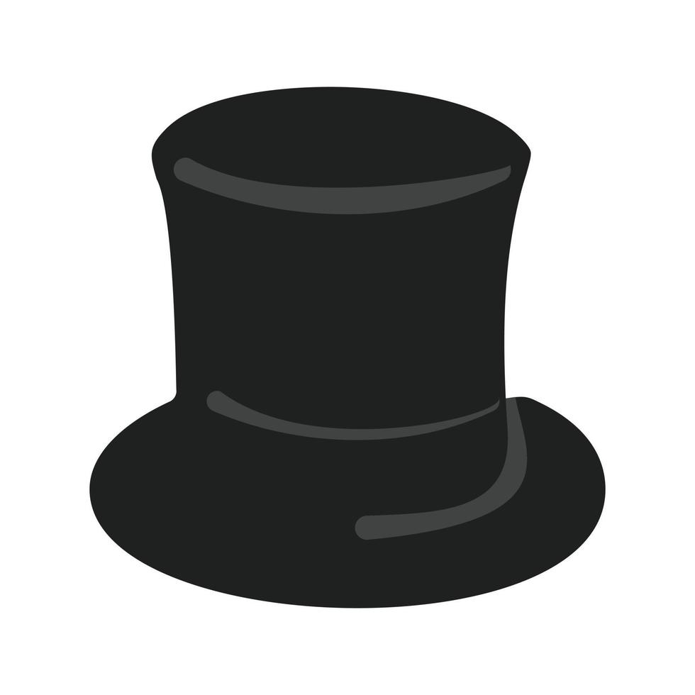 Hat Flat Greyscale Icon vector