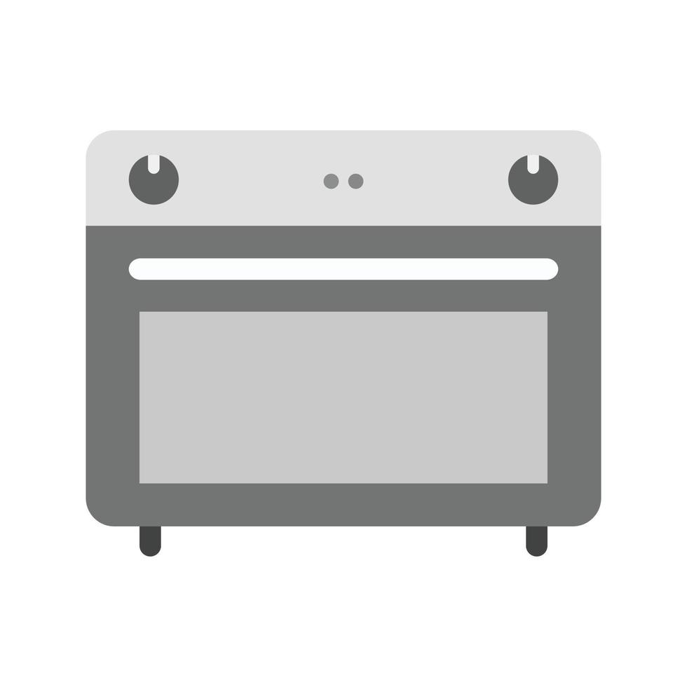 estufa plana icono en escala de grises vector