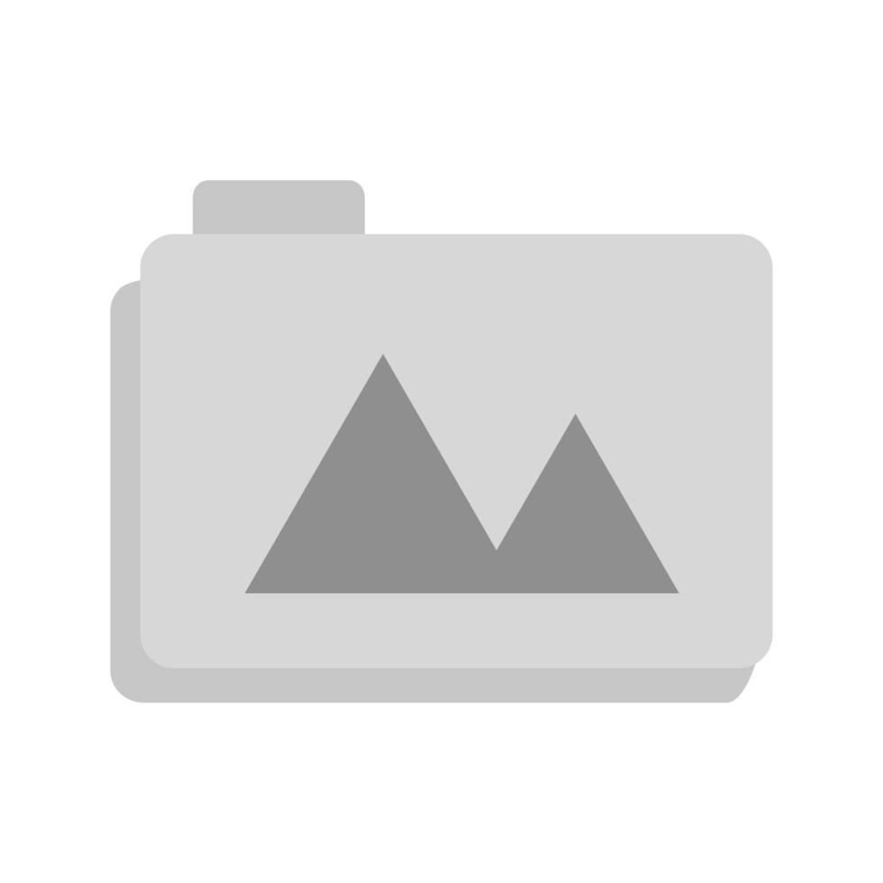 Perm Media Flat Greyscale Icon vector