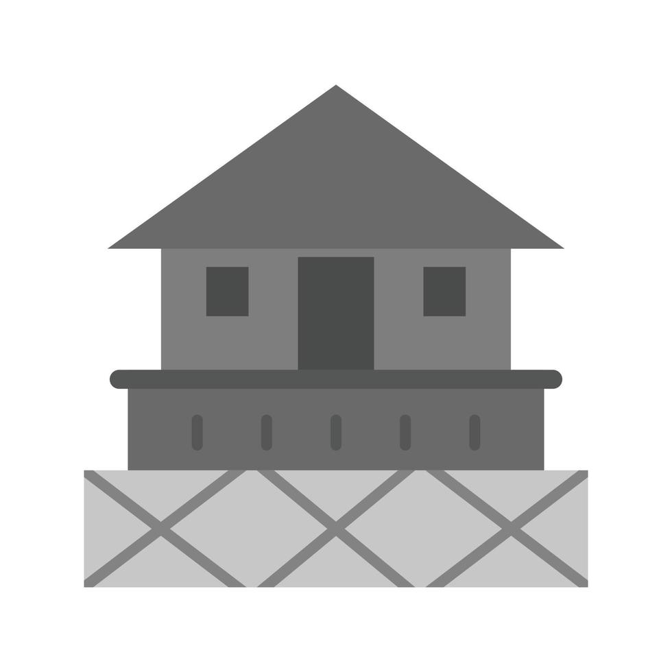 House Flat Greyscale Icon vector