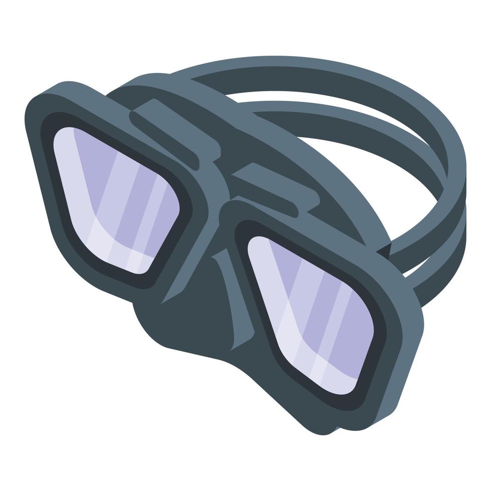 Diving mask icon, isometric style vector