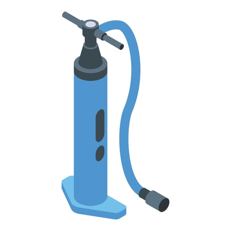 Air bike pump icon, isometric style vector