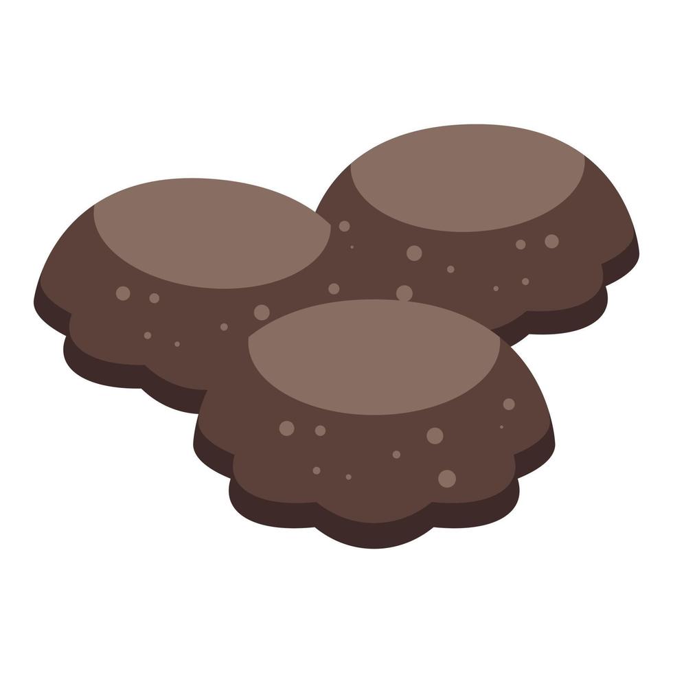 icono de caramelo de pasta de chocolate, estilo isométrico vector