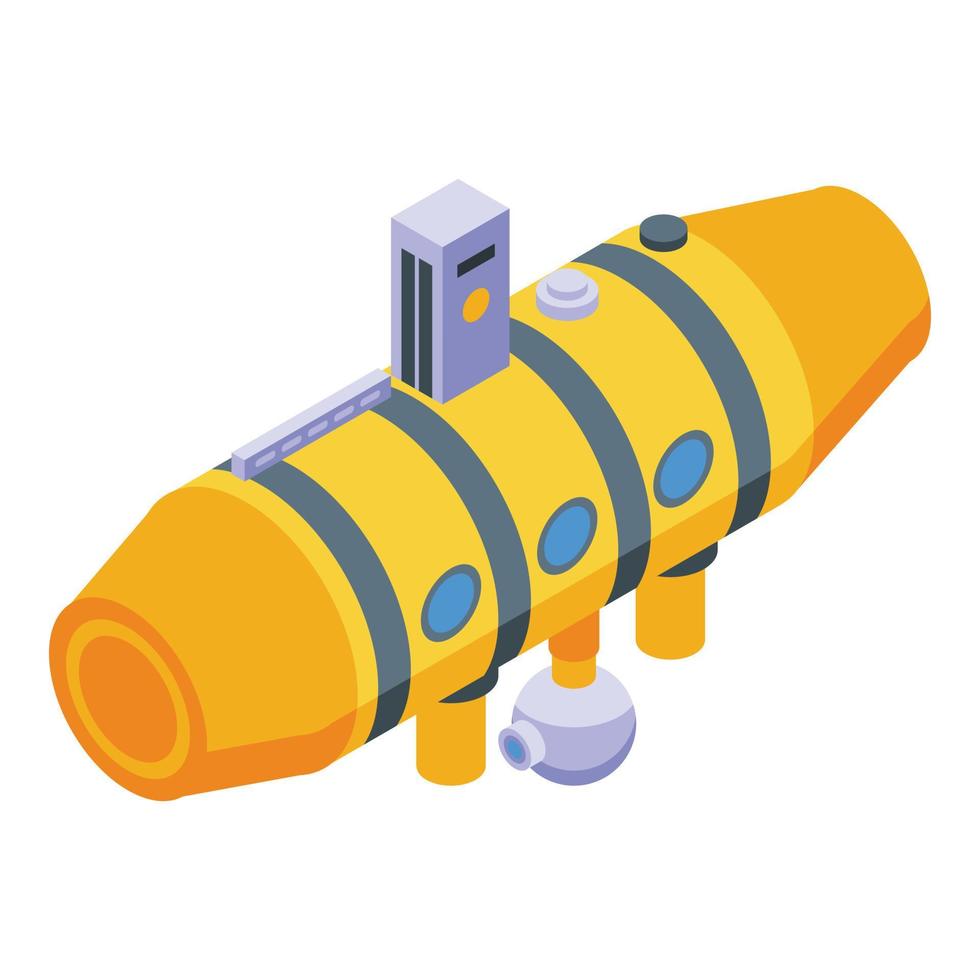 Nautical bathyscaphe icon, isometric style vector