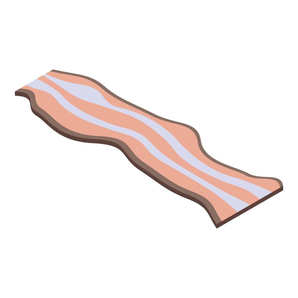 Bacon icon, isometric style vector