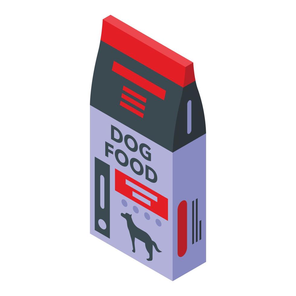 Animal dog food icon, isometric style vector