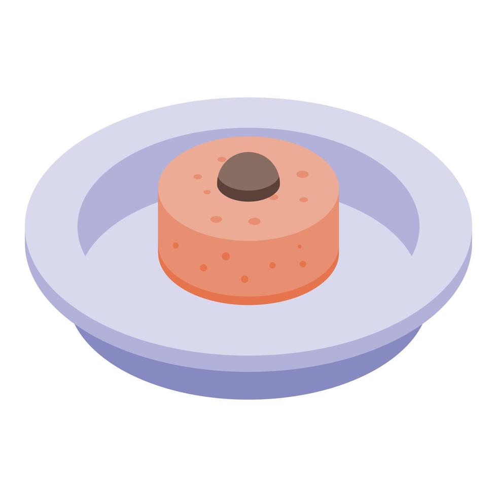 Pet cat food icon, isometric style vector