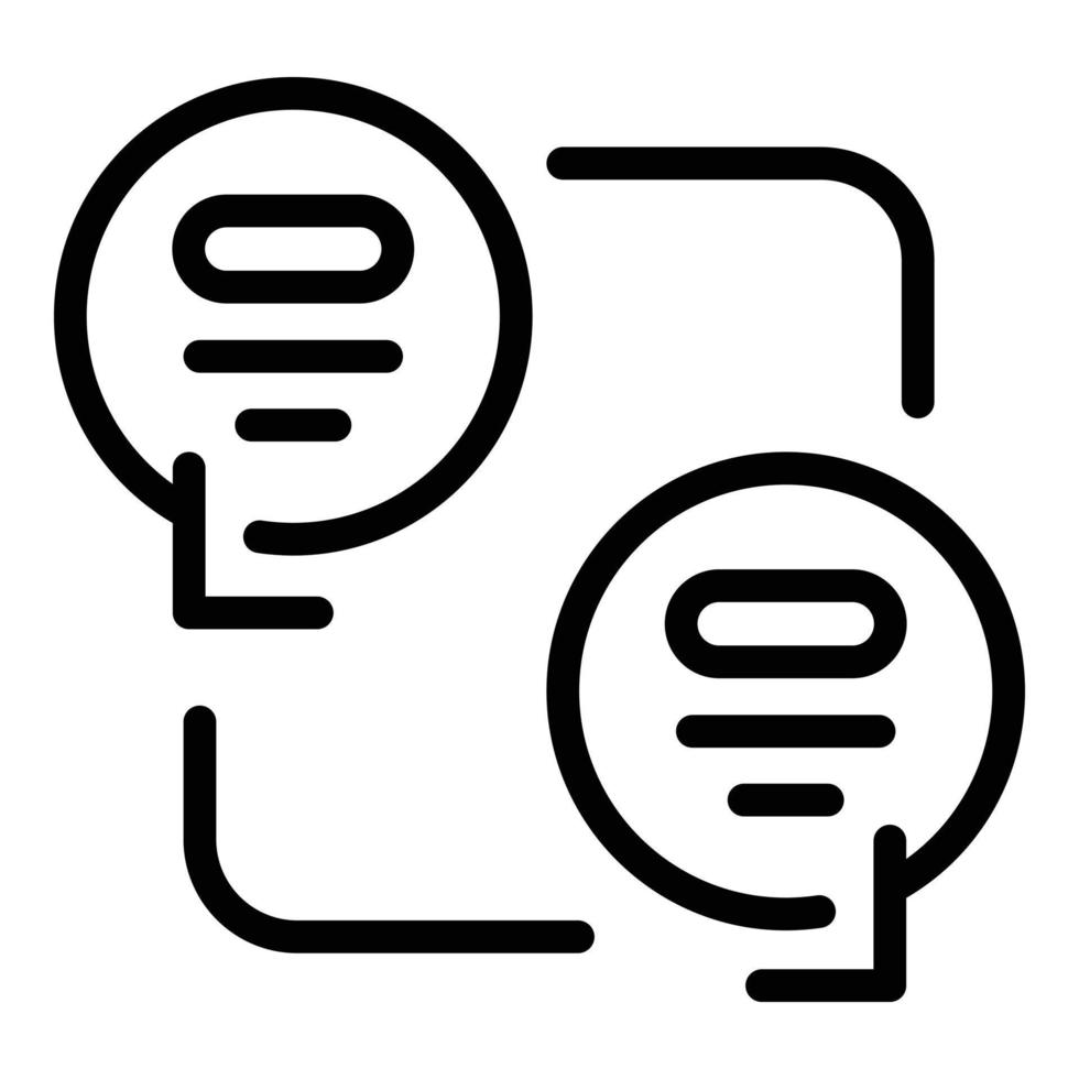 Network messenger icon, outline style vector