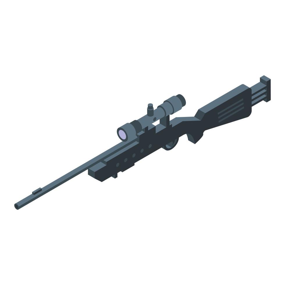 Automatic rifle icon, isometric style vector
