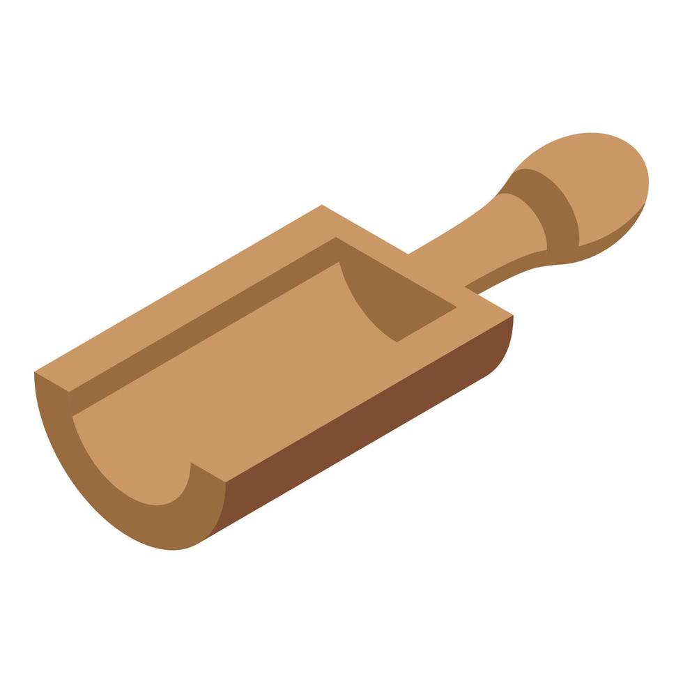 Farm canola shovel icon, isometric style vector