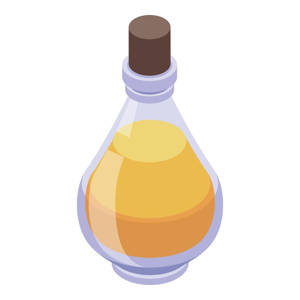 Transparent bottle canola icon, isometric style vector