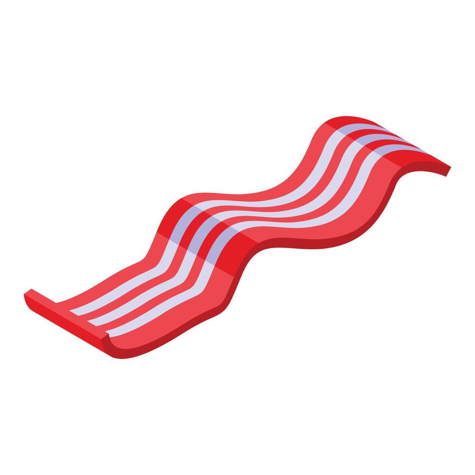 Bacon food icon, isometric style vector