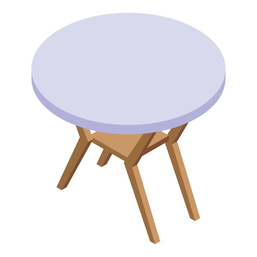 icono de mesa de comedor, estilo isométrico vector