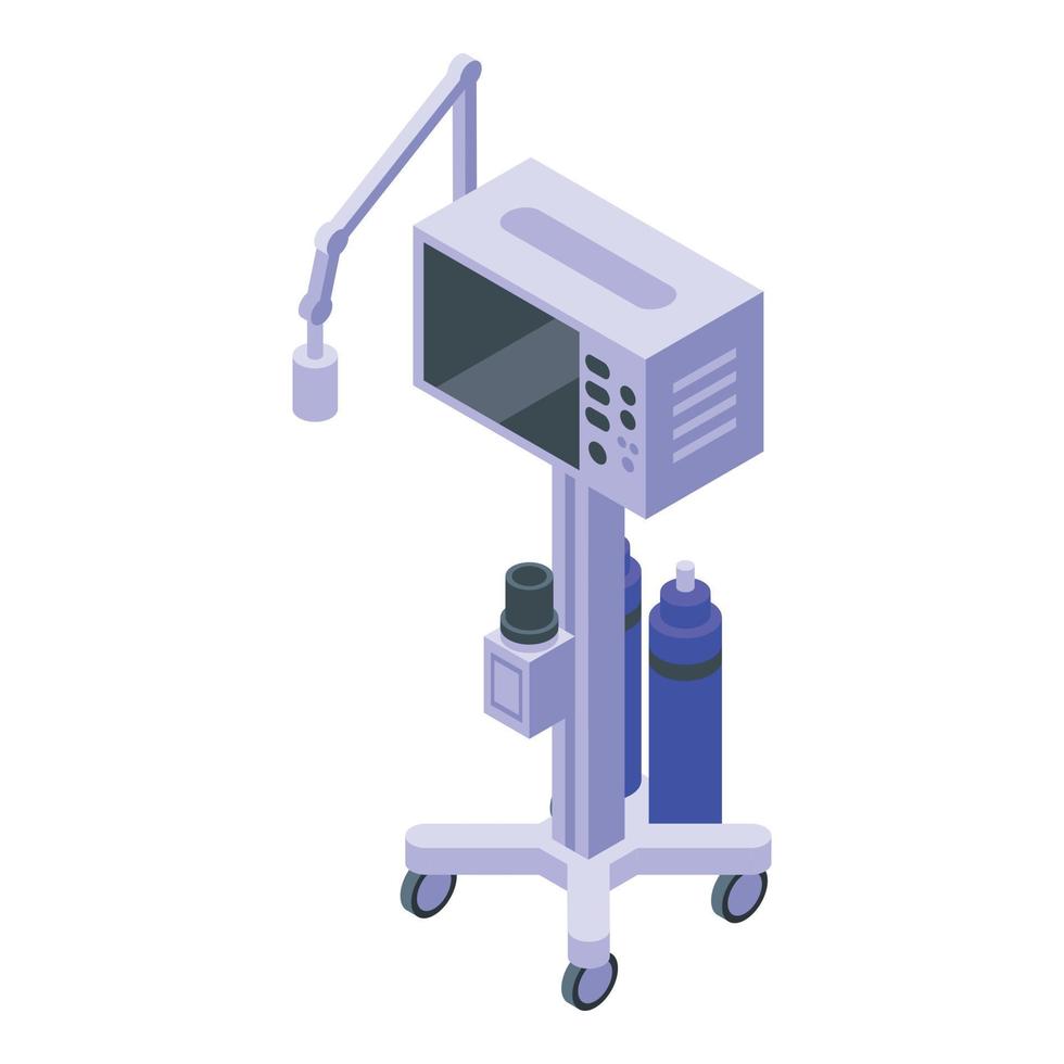 Clinic breath ventilator icon, isometric style vector