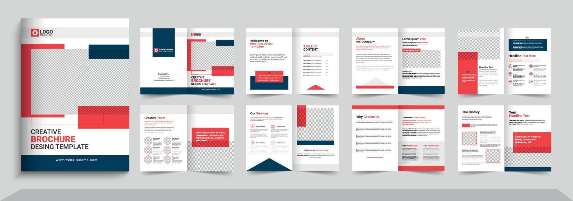 Corporate business brochure design. minimal business brochure template vector