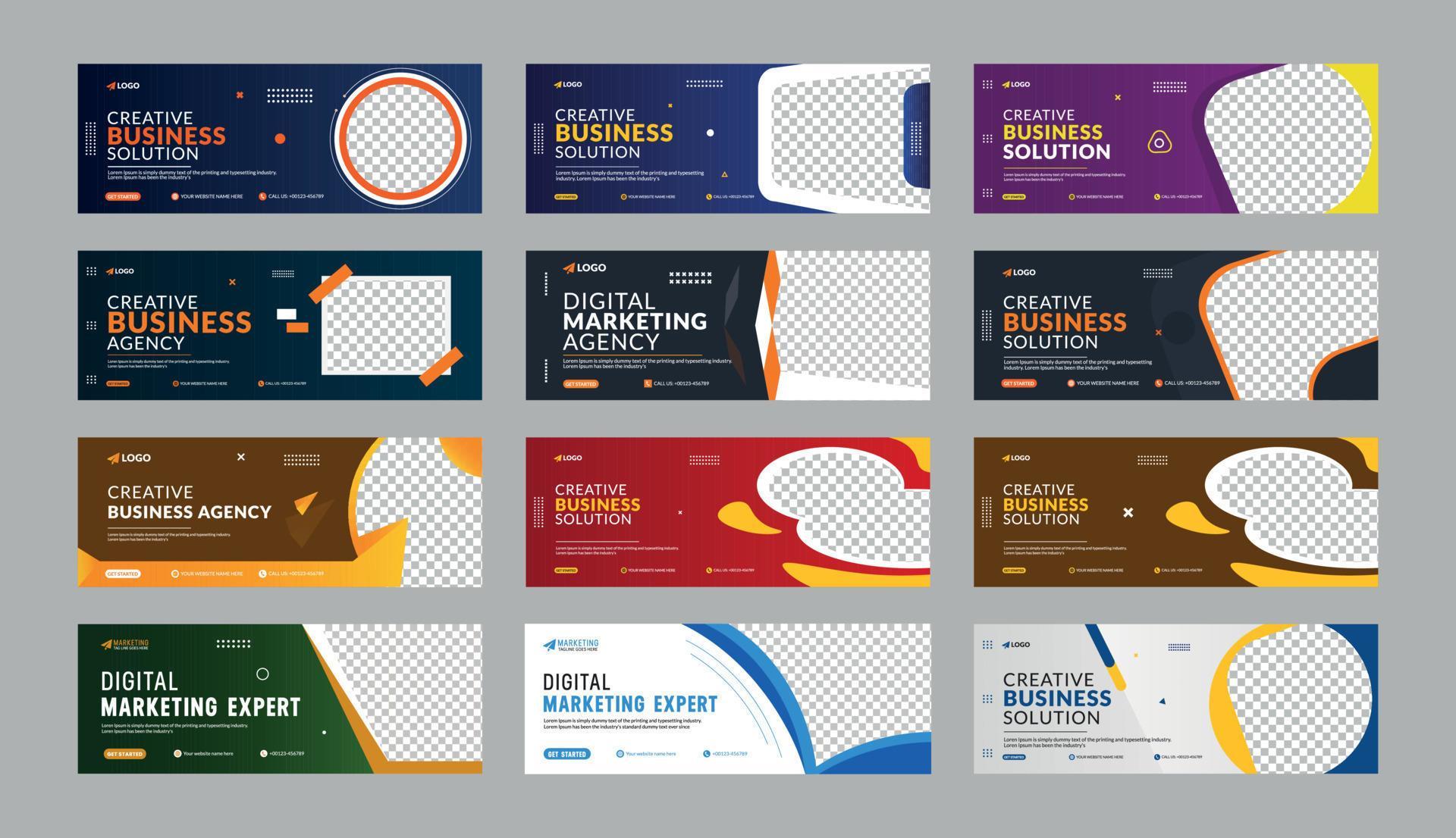 Digital marketing social media cover banner design template 15687497 ...