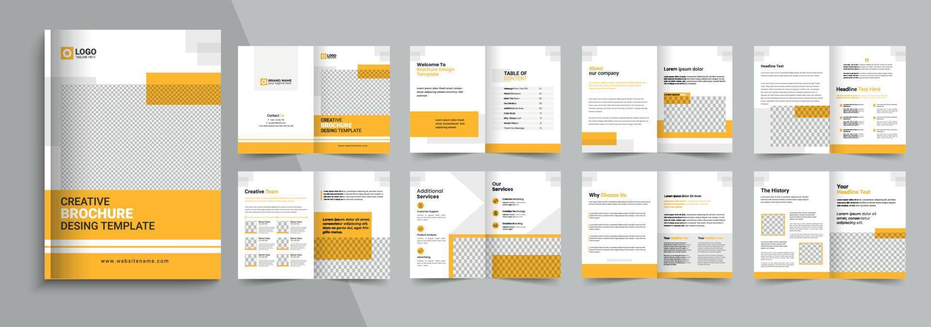 Corporate business brochure design. minimal business brochure template vector