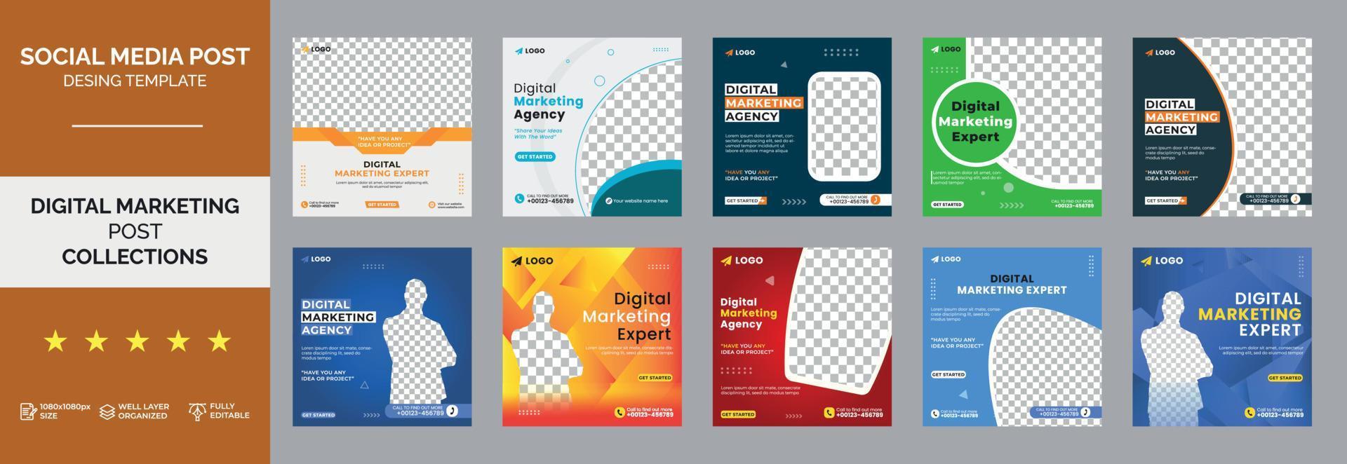 Digital Marketing Social Media Post vector