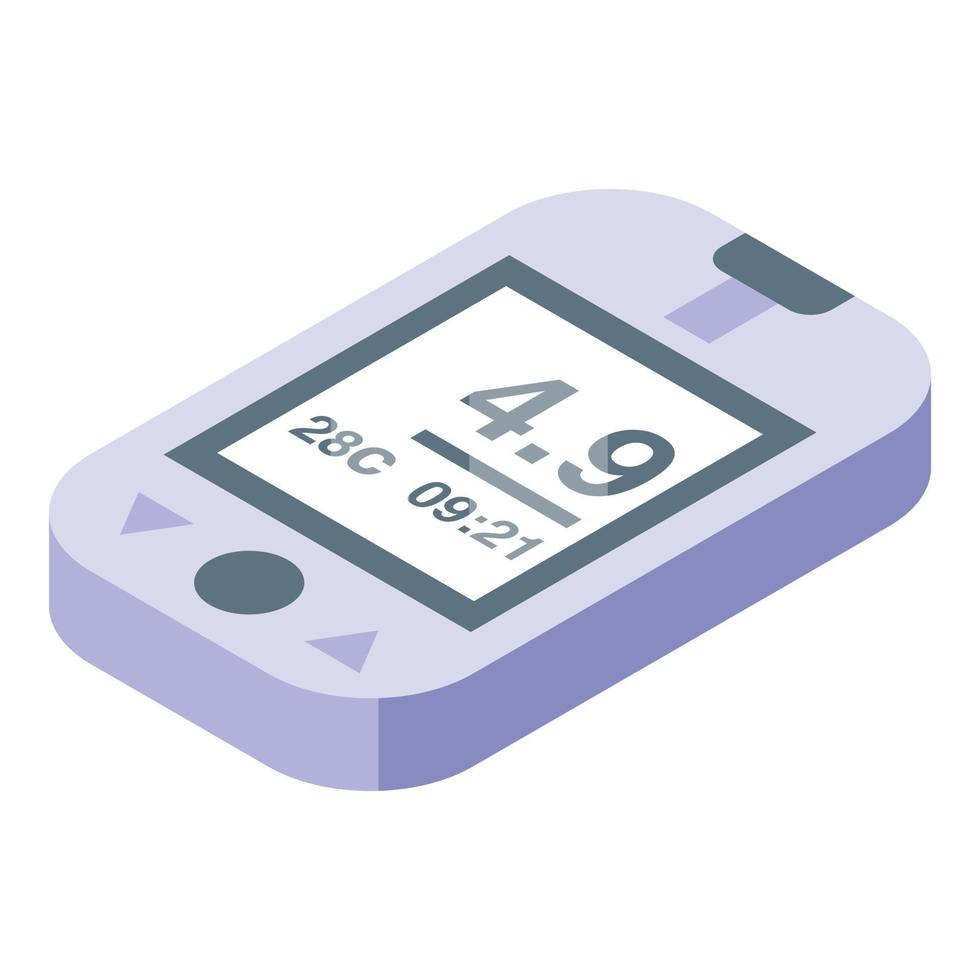 Room thermometer icon, isometric style vector