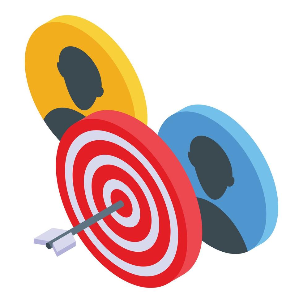 Candidate target icon, isometric style vector