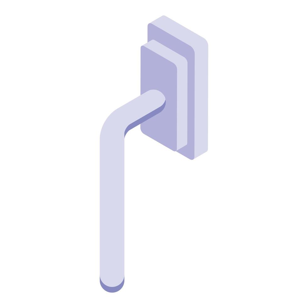 Door handle icon, isometric style vector