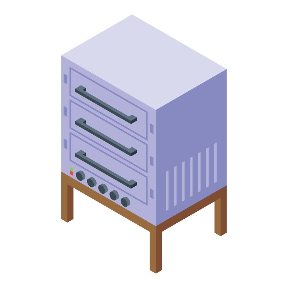 Dough bake stove icon, isometric style vector