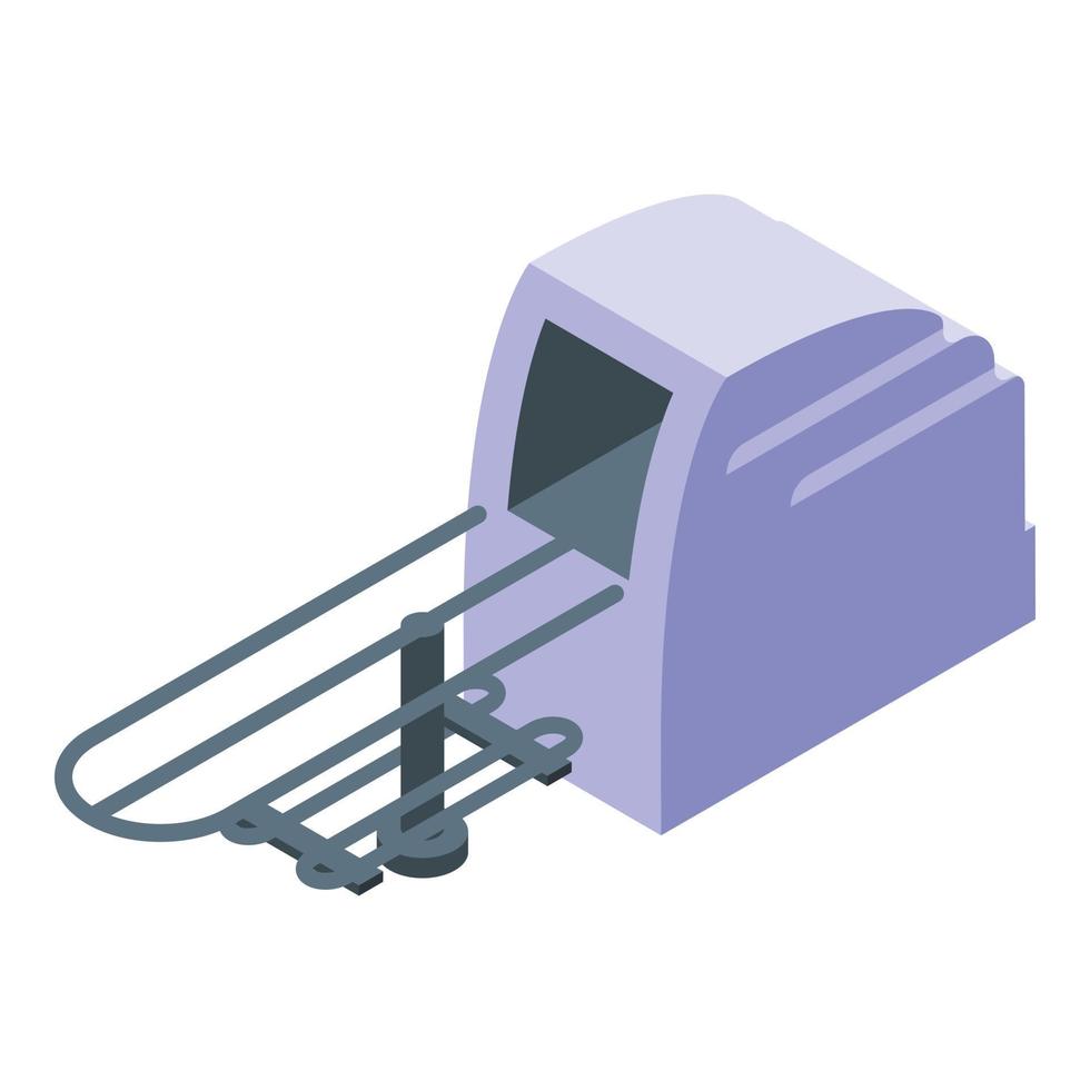 Bowling stand icon, isometric style vector