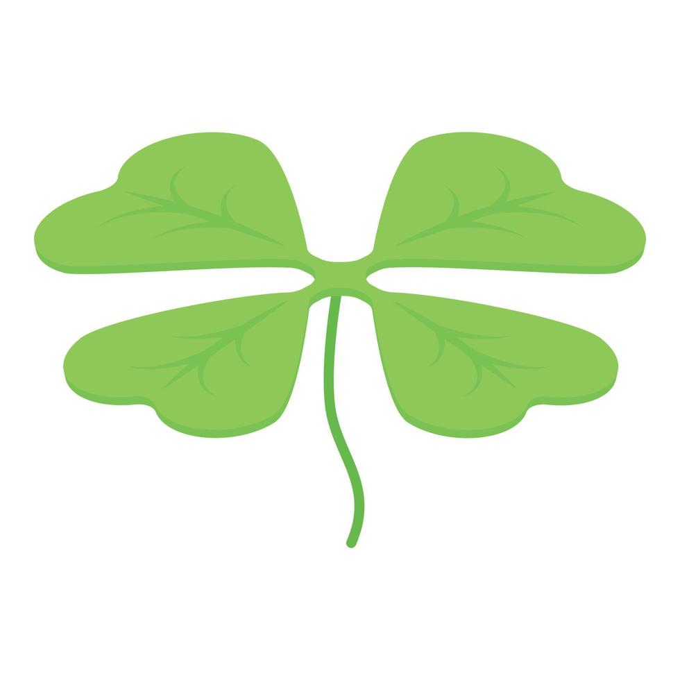 Lucky leaf clover icon, isometric style vector
