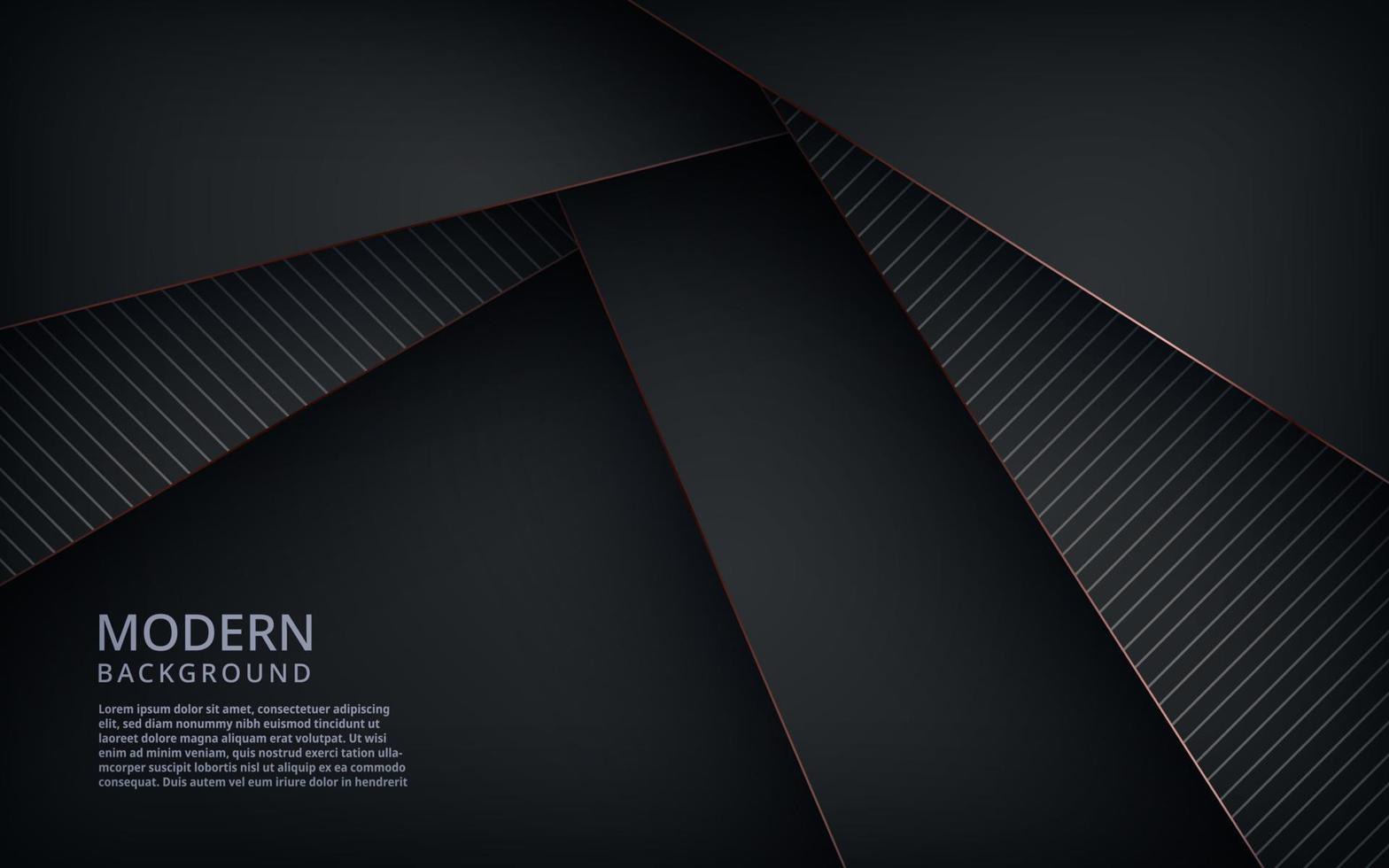 luxurious dark background with gold lines combinations. Abstract modern background vector