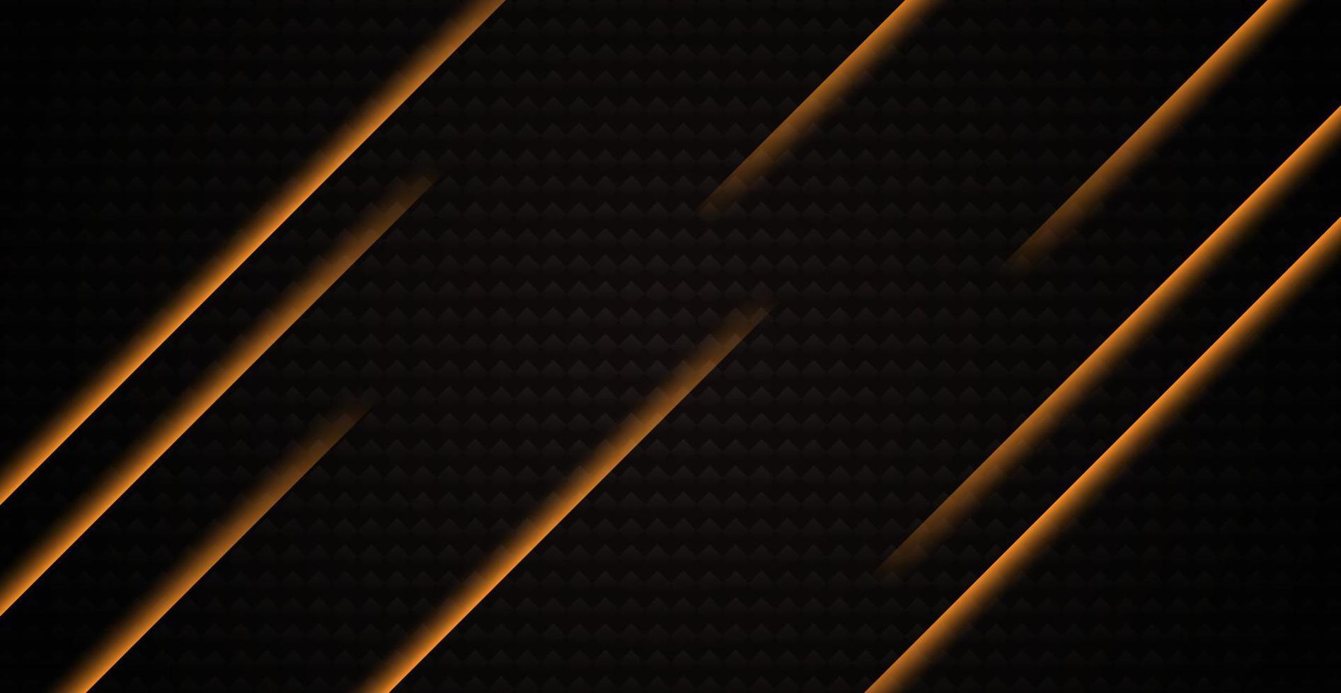 Black abstract orange light geometric texture background. Modern shape concept. eps10 vector