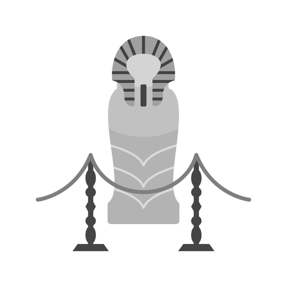 Egyptian God Flat Greyscale Icon vector