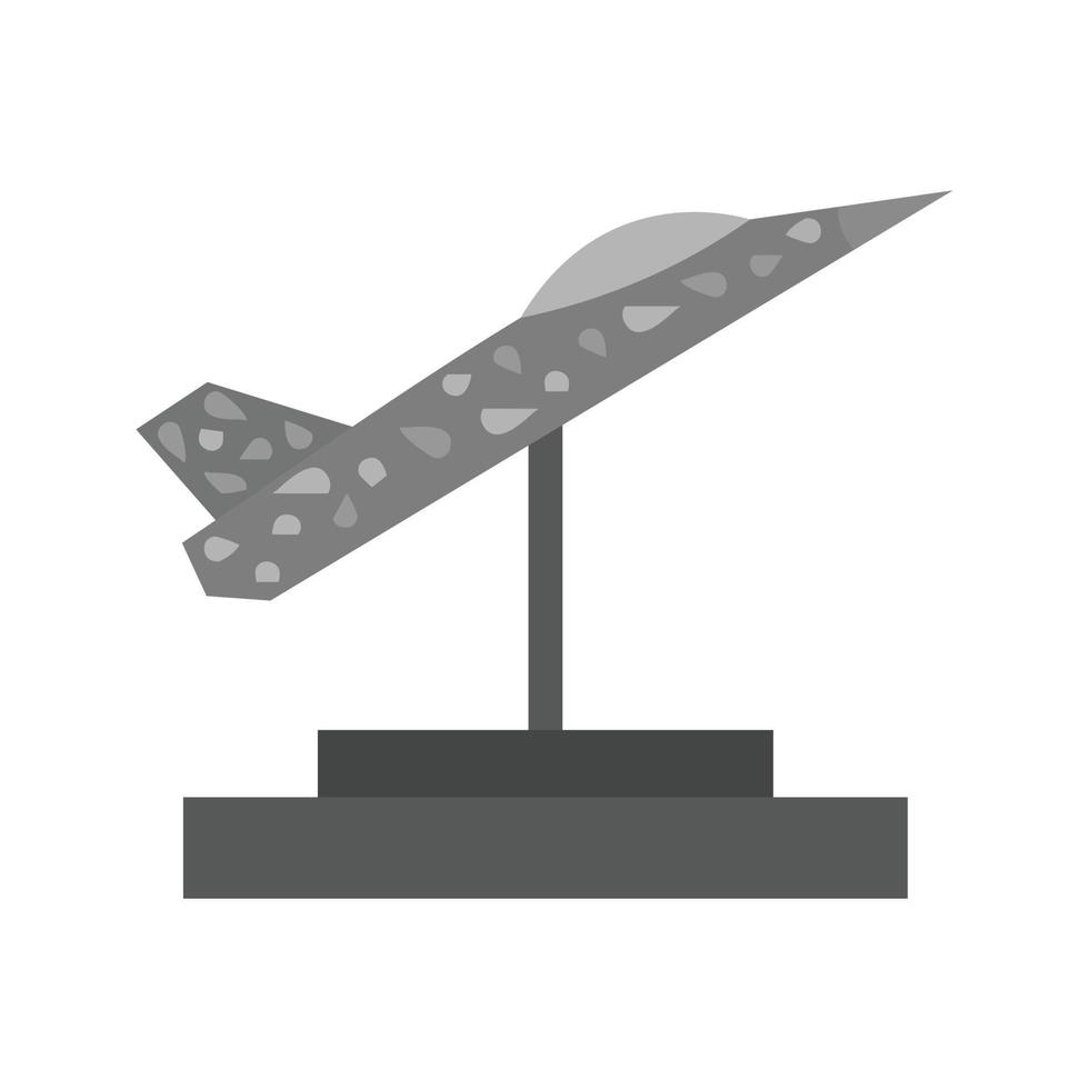 Jet Exhibit Flat Greyscale Icon vector