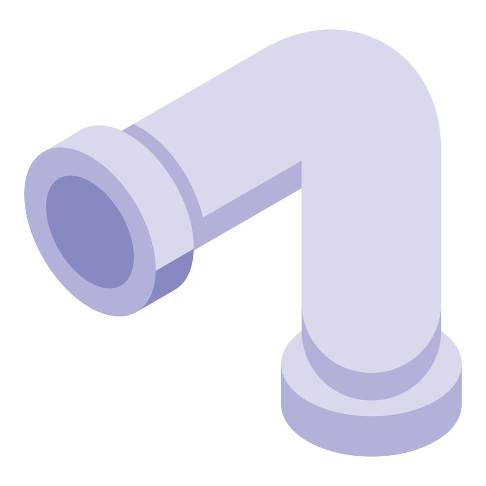 Flange sewer pipe icon, isometric style vector